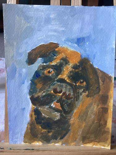 Malerei auf papier hund - papier,,