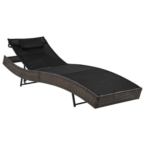 Sonnenliege polyrattan tisch - sonnenliege,