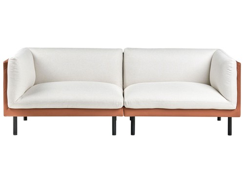 Sofa kunstleder stoff braun - stoff, /