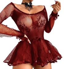 Sexy Damen Transparent Spitze