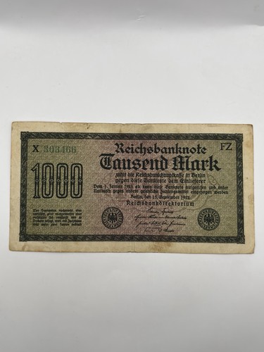 Reichsbanknote 1000 mark 1922 - reichsbanknote,