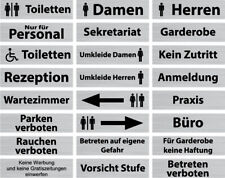 Hinweis Tür Schilder Büro verbot Vorsicht Praxis WC Privat Gravur EdelstahlOptik