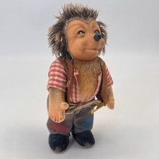 Steiff 7627/17 Mecki Vater Igel Spielzeug Plüschfigur Puppe Vintage