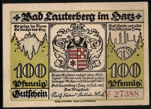 Notgeld bad lauterberg - notgeld,