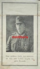 Sterbebild WWII Oberjäger Steinbach EK I&II VWA Silber & Schwarz Stalingrad
