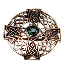 Bronze Kelten Fibel Kreuz