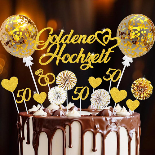 Goldene hochzeit tortendeko - hochzeit, 20