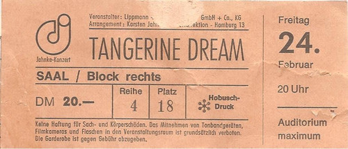 Tangerine dream concert - in,