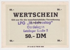 50 DM Banknoten DDR LPG Geld
