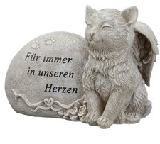 Grabstein Katze mit