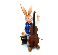 ESCO Erzgebirge Ostern - Hase mit Cello groß Osterhase-Rarität- NEU & OVP