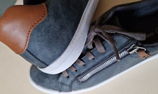 Sneakers Turnschuhe Slipper Schnürschuh zur Jeans Grau Braun 41