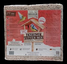 Delicia ENERGIE Futter-Mix 20 kg Ganzjahresvogelfutter Gartenvögel Wildvögel