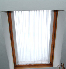 Scheibengardinen B 80cm Spanngardine H 120cm  Gardine Weiß Scheibengardine