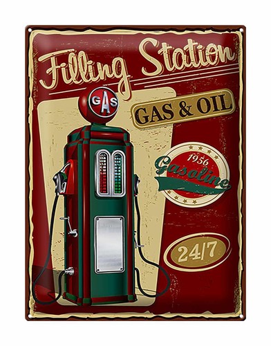 Blechschild retro 30x40cm - retro,