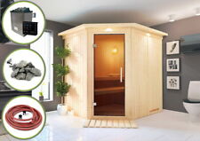 Karibu Sauna Innensauna SIIRIN 196x170 cm inkl. 9 KW Ofen ext. Strg AKTION 68mm