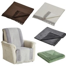 Sesselschoner für Fernsehsessel mehrfarbig 200x50 cm Fransen Universal LAVIDA