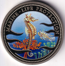 AV-VD Palau 1 $ 1995 Marine Life Protection Seepferdchen + Zfk EL20