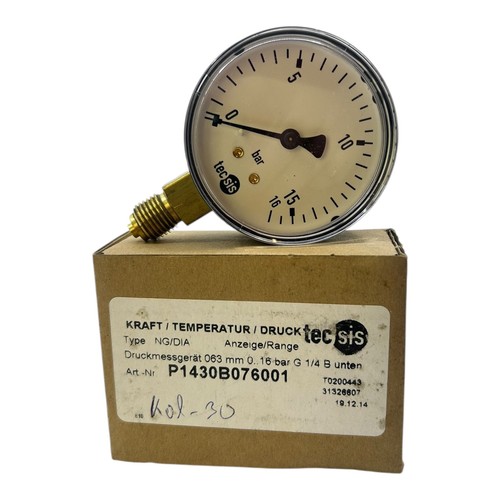 Tecsis manometer 16bar - manometer, g1/4
