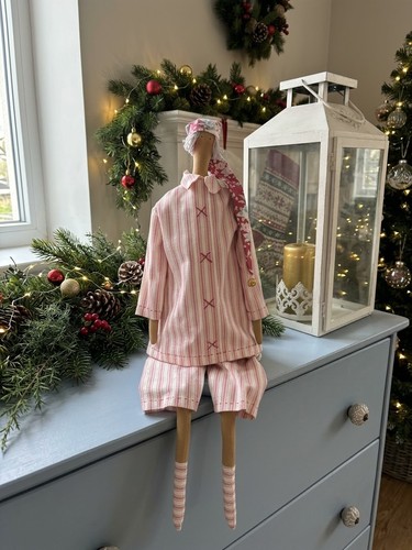 Stoffpuppe tilda stil santa - stoffpuppe,