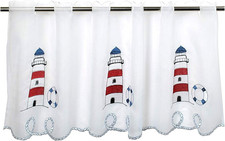 Scheibengardine Leuchtturm