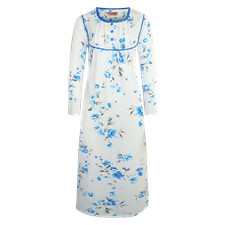 Damen Nachthemd warm  weiss
