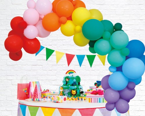 Ballongirlande set regenbogen - set,