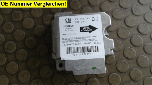 Steuergerät airbag opel - steuergerät,