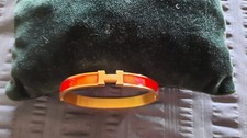 Armband schmal, Rot/Gold