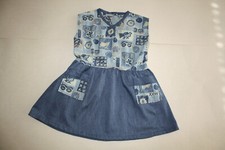 Altes Puppenkleid Trägerkleid für antike Puppen - Gesamtlänge ca. 46,5 cm