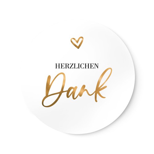 Aufkleber herzlichen dank - aufkleber,