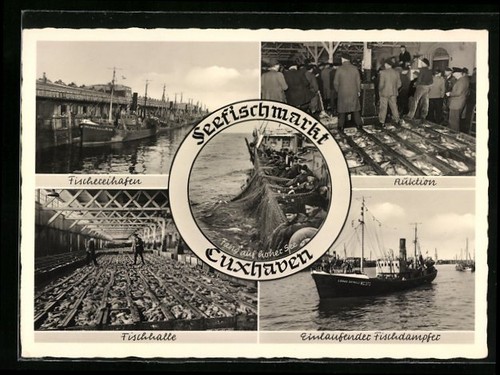 Cuxhaven seefischmarkt - ak, cuxhaven,