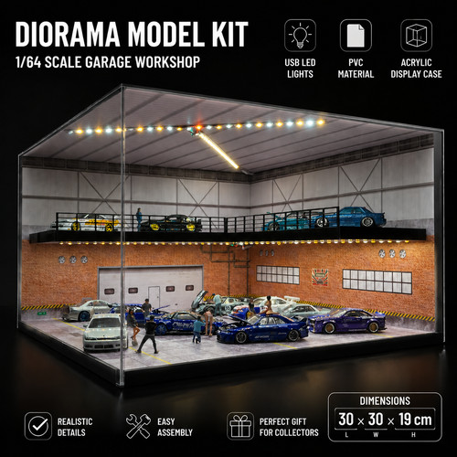 Diorama diecast garage - nw,