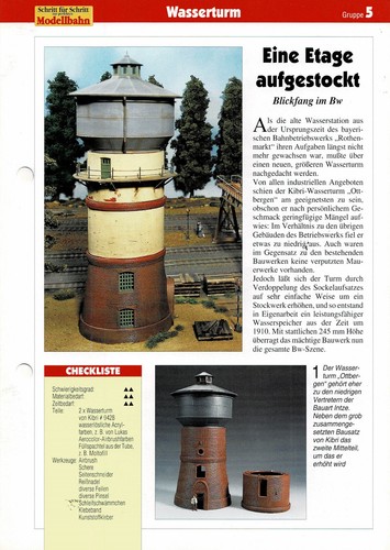 Kibri wasserturm orginalgetreu - kibri-wasserturm,