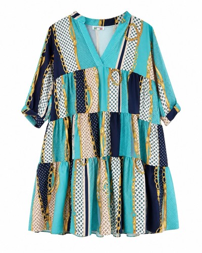 Damen kleid türkis - kleid, blau