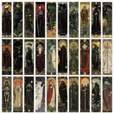 Lesezeichen 30 Stück Magie Fantasie Buchzeichen Lesemarke Magier Wizard Hexe