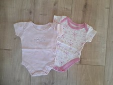 2 rosa Baby Mädchen Body Kurzarm Set Gr. 56 Englandmode Gr. 0-3 months