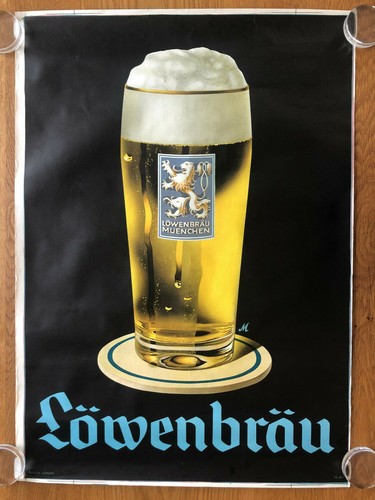Poster plakat loewenbraeu - -,