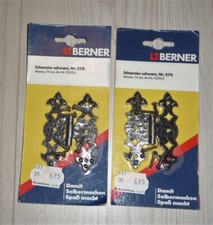 2 x Berner Scharnier Robbi schwarz 75mm in OVP + antik +