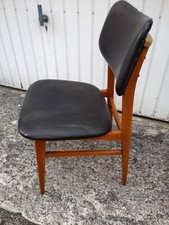 2x Designer Dining Room Chairs Vintage 60s Mid Century Danish 60er unrestauriert