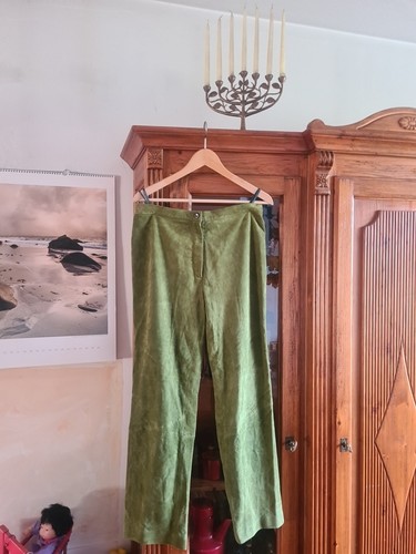 Damenhose leder grün - grün, kaum