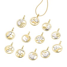 Anhänger Sternzeichen Gelbgold Kettenanhänger 925 Silber Anlaufgeschützt Kette