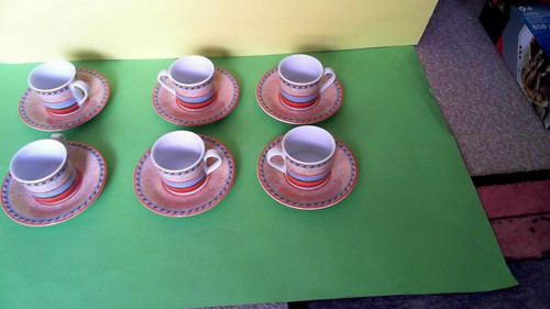 Sechs espresso tassen mit - sechs,