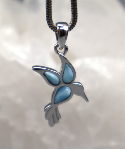 Larimar anhänger kolibri - larimar,
