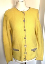 Giesswein Strickjacke  Trachten Jacke Grösse 38 gelb 100% Schurwolle