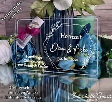 Geschenk Geld Taufe Kommunion Konfirmation Hochzeit Geburtstag mit Gravur D3