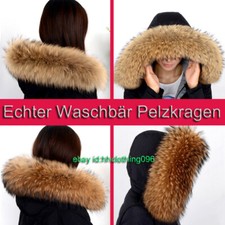 Neu Echt Waschbär Pelzkragen