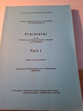 Deutsche Bundesbahn - Nr. 602/1 - Preistafel für Beförderung von Personen - 2000