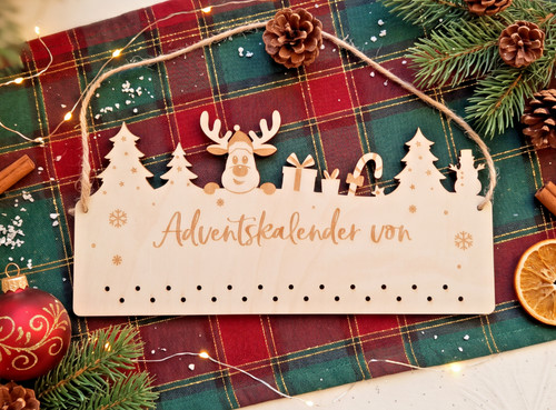 Adventskalender holz - adventskalender,