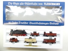 Fleischmann H0 4886 Güterzug-Set, 6-teilig, Licht, DC, NEM, NEU in OVP #61461